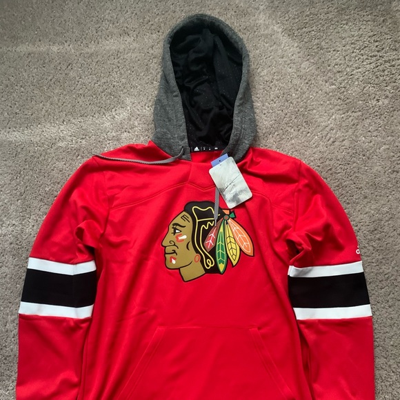 Chicago Blackhawks Adidas Platinum Hoodie Sz M - Picture 2 of 6